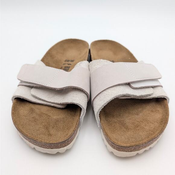 Birkenstock Oita Suede Leather Flat Sandals Women's Gray Size US W8/M6 EU39 - Picture 2 of 11